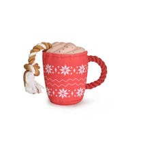 Camon Juego de Tazas Navideñas de Peluche con Chirriador para Perros-2
