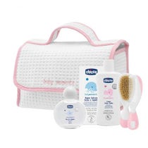 Chicco Baby Moments Beauty Manche Rose Peau Délicate Bain Délicat Corps/Cheveux 200 ml + Crème Corps 200 ml + Eau de Cologne 100 ml-1
