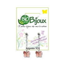 Boucles d'oreilles pendantes papillon en argent Bioetic Bijoux-1