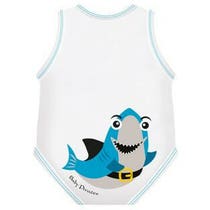 J Bimbi Body Bébé Sans Manches En Coton Bio 0-36 Mois Requin-1