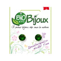 Bioetic Bijoux Xirius Boucles d'Oreilles Brilliant 6,2 mm Vert Foncé 1 Paire-2