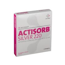 Dressing In Activated Carbon Actisorb Silver 220 10,5x10,5 10 Pieces-1