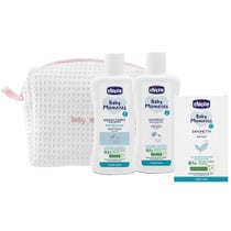 Chicco Baby Moments Beauty Bag Pink Delicate Skins Shower Gel 200ml + Shampoo 200ml + Solid Soap 100ml-2