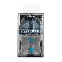 Chicco Baby Bottle Black And White 0+ Months Natural Feeling 150ml-1