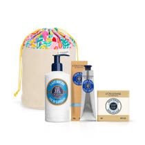 L'Occitane Coffret Lait Corps 250 ml + Crème Mains 75 ml + Savon Solide 100 g-1