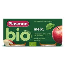 Plasmon Nourriture Bébé Pomme Bio 2x80g 6Mois+-1