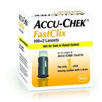 Dispositivo de punción con 2 lancetas Accu-Check Fastclix 100-1