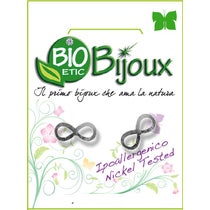 Bioetic Bijoux Boucles d'Oreilles Infinity Argent 10mm 1 Paire-1