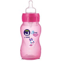 Bimbi B Free Me Pink Baby Bottle Polypropylene Silicone Teat 260ml 0 Months +-1