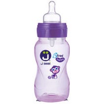 Bimbi B Free Me Purple Baby Bottle Polypropylene Silicone Teat 260ml 0 Months +-1