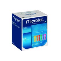 Lancetas para dispositivo de punción Microlet Lancets 200 piezas-1