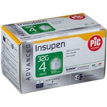 Pic Insupen Aguja Avanzada Pluma De Insulina G32 4mm 100 Piezas-1
