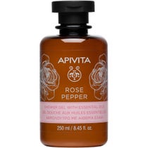 Apivita Black Pepper / Bulgarian Rose Cleansing Shower Gel 250ml-1