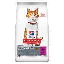 Hill's Science Plan Sterilised Cat Young And Adult Canard Croquettes Pour Chats Sachet 1,5kg-1