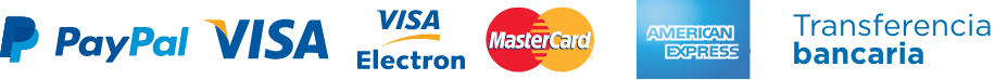 PayPal, Visa, Visa Electron, Mastercard, America Express, Contrassegno, Bonifico Bancario