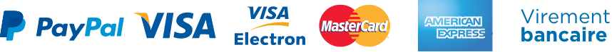 PayPal, Visa, Visa Electron, Mastercard, America Express, Contrassegno, Bonifico Bancario